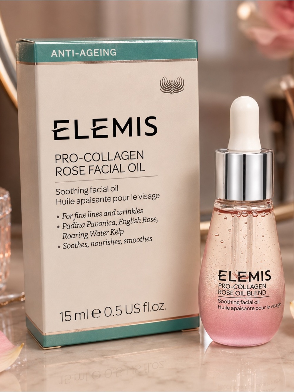 ☀️ELEMIS Pro-Collagen Rose Facial Oil Cream & Teal Packaging  NIB